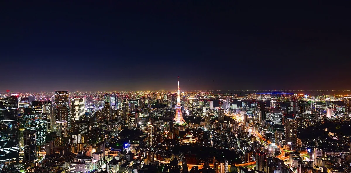 東京タワー。田町・三田の近く